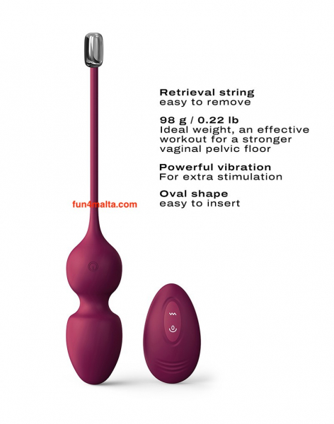 Dorcel - Love Balls - Vibrating Kegel Balls with Remote Control,plum (purple)